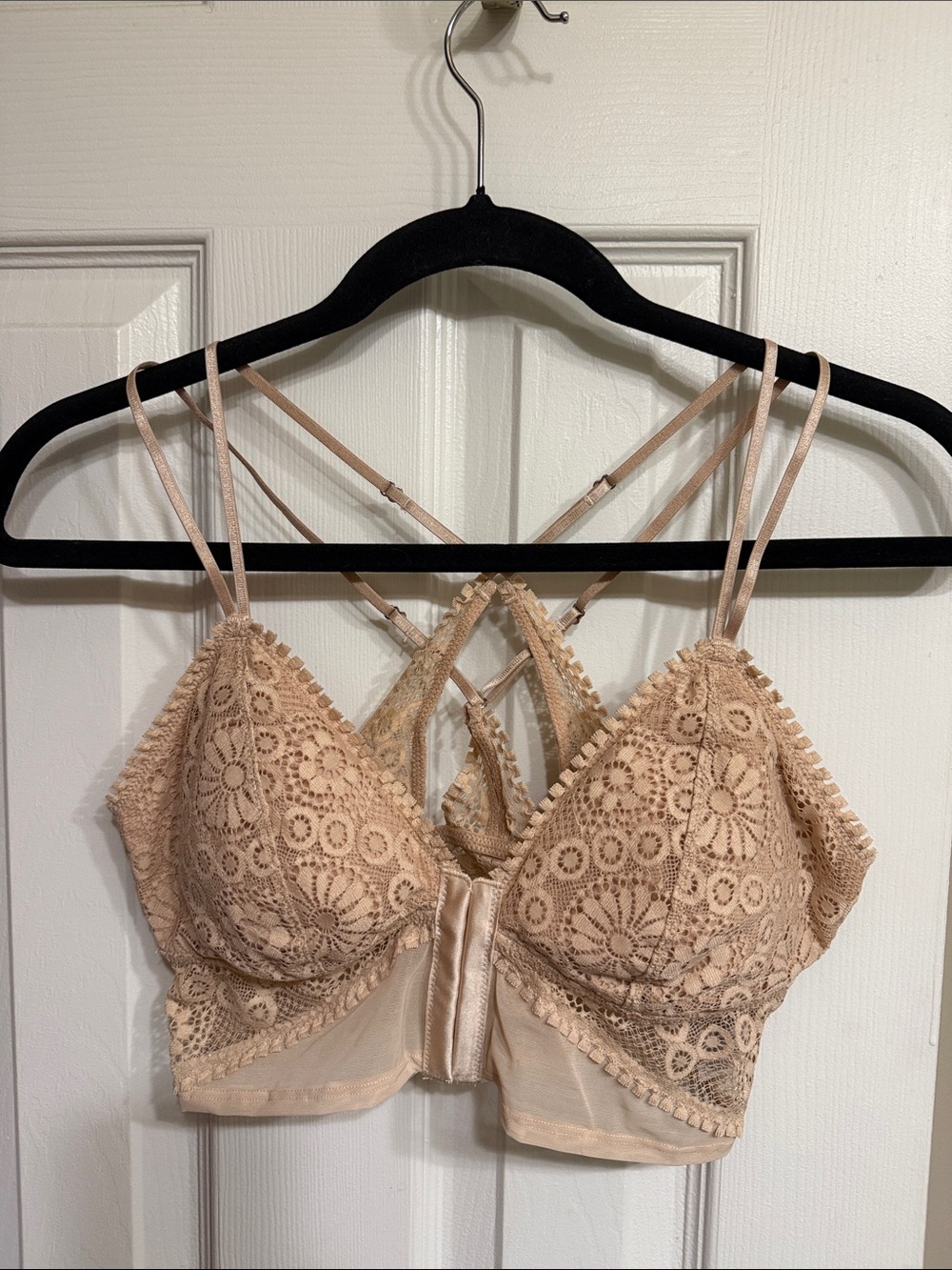 aerie Crochet Lace Bralette in Nude